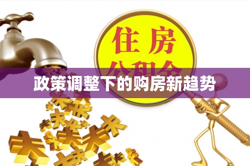 三地门政策调整下的购房新趋势