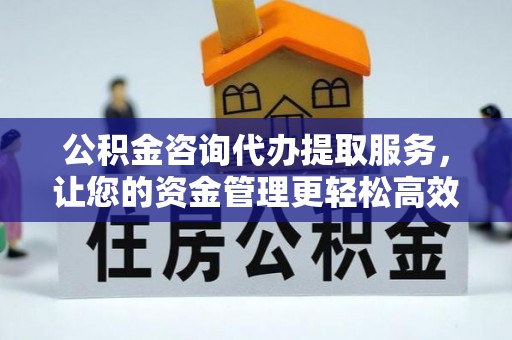三地门公积金咨询代办提取服务，让您的资金管理更轻松高效