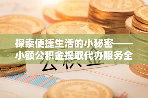 三地门探索便捷生活的小秘密——小额公积金提取代办服务全解析